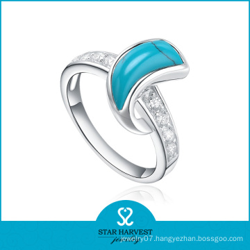 Fashionable Semi-Precious High Quality Jewelry Turquiose Rings (R-0303)